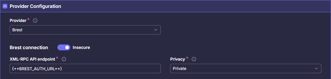 Provider Configuration