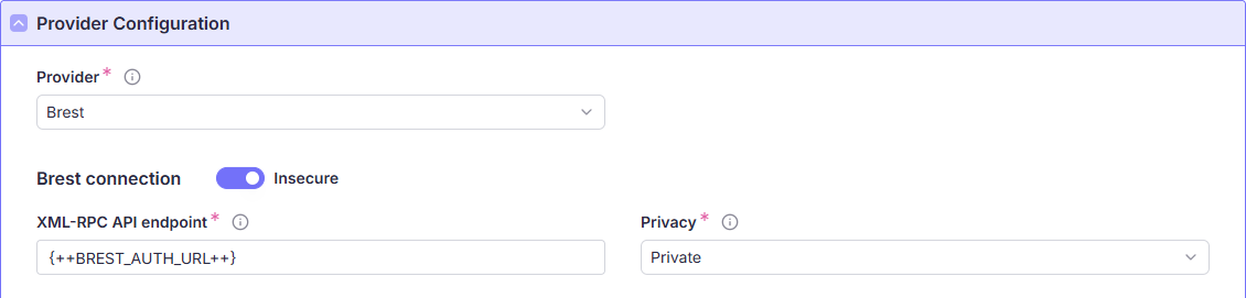 Provider Configuration