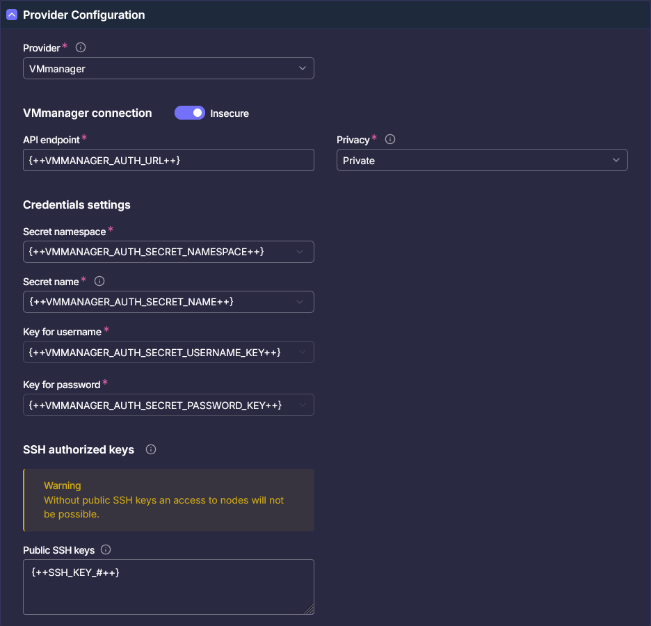 Provider Configuration