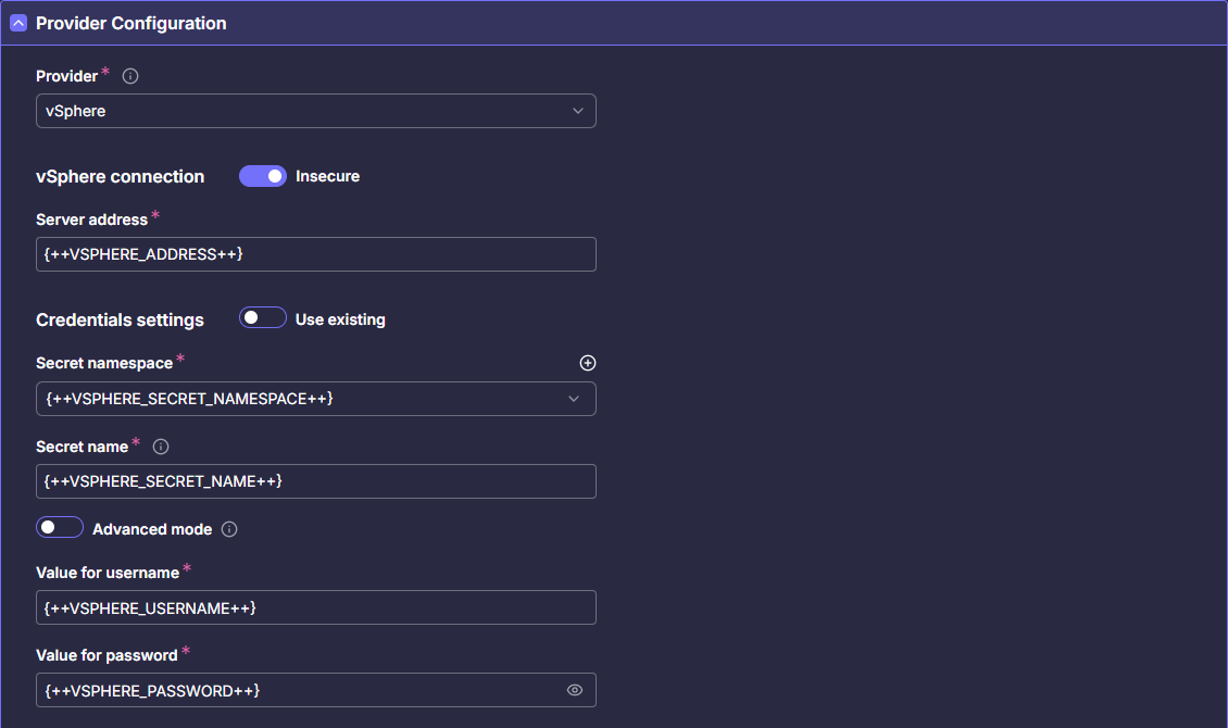 Provider Configuration